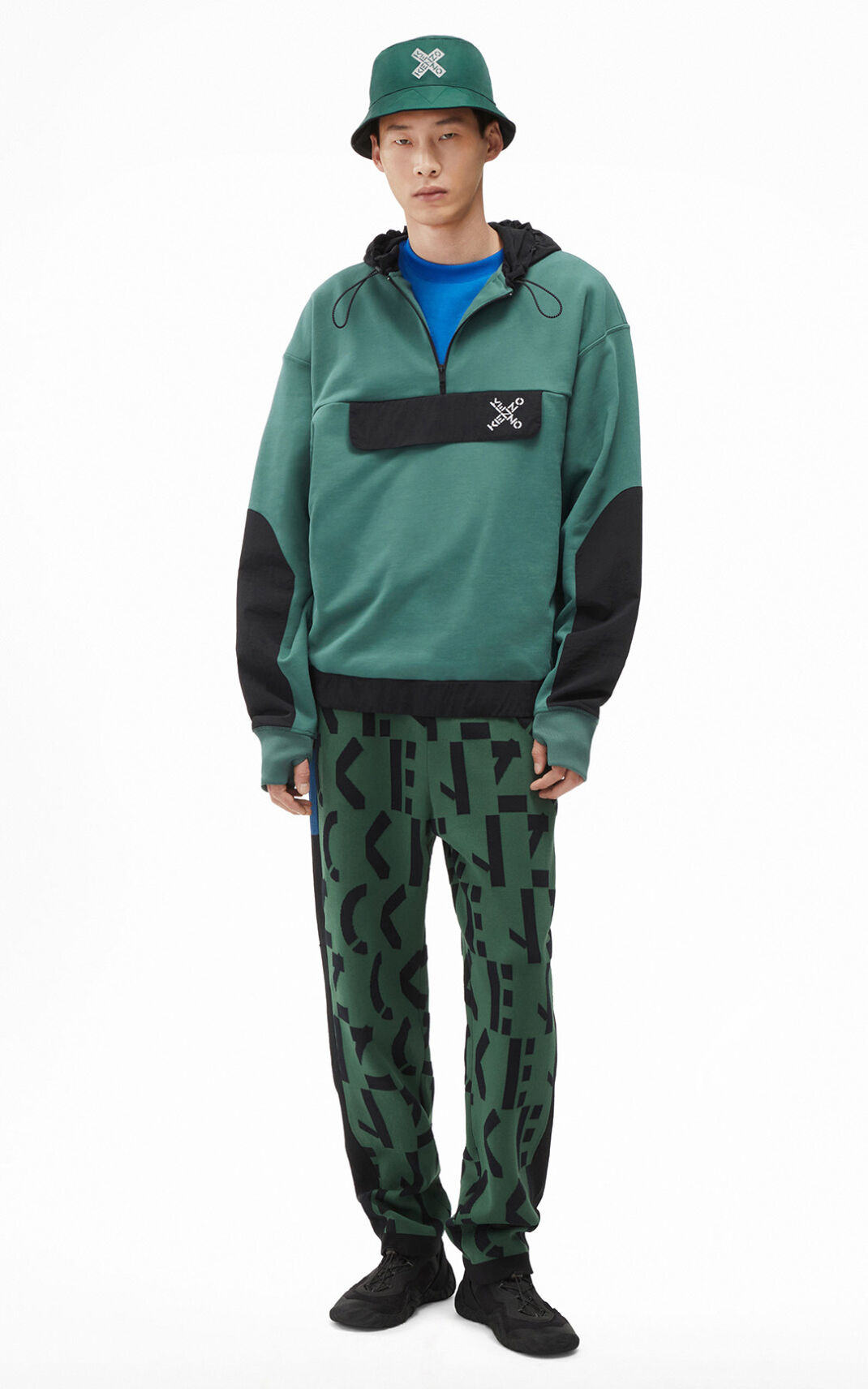 Sweatshirt Kenzo Sport oversize Masculino - Verdes Escuro | 297VOBIKM